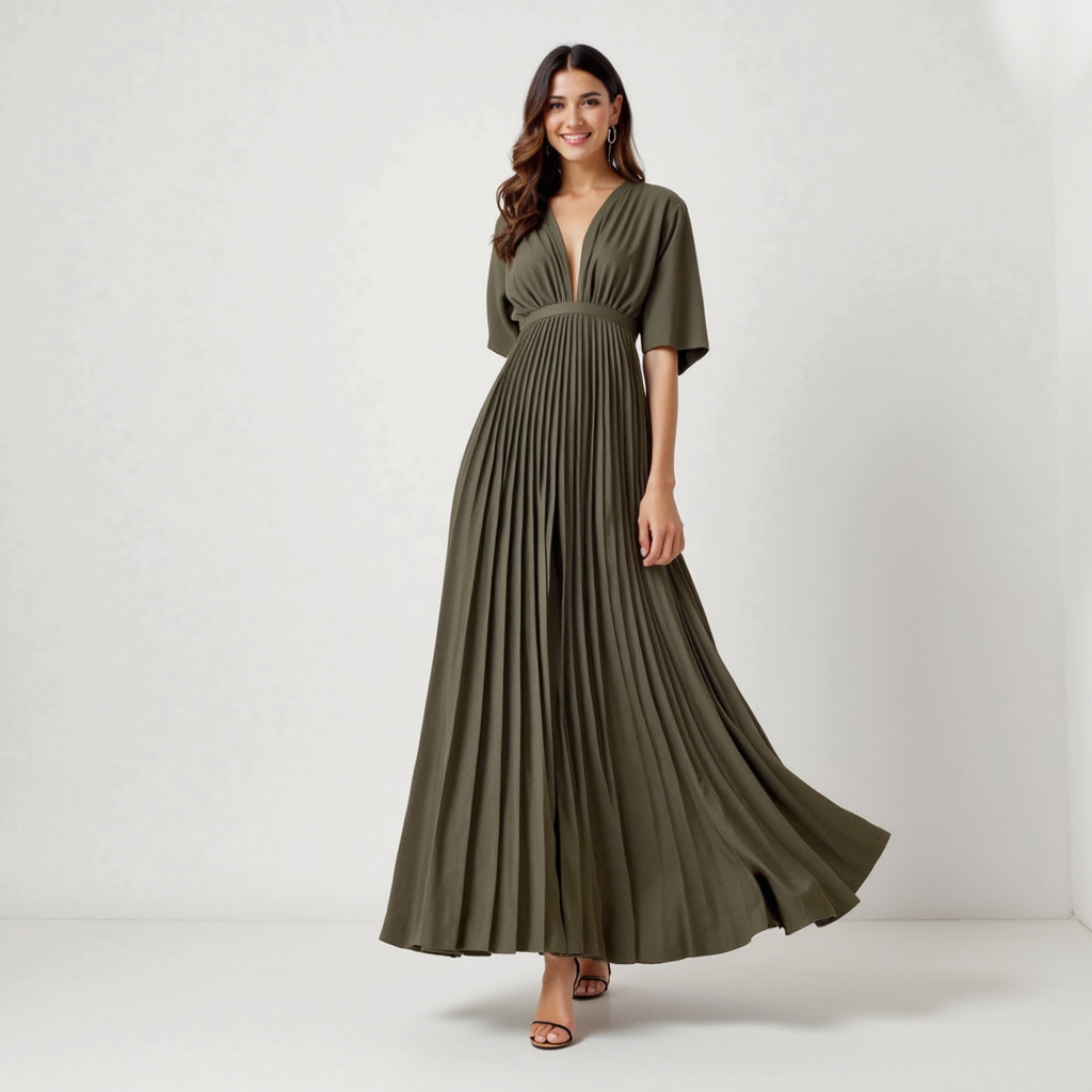 Casual Pleated Dress