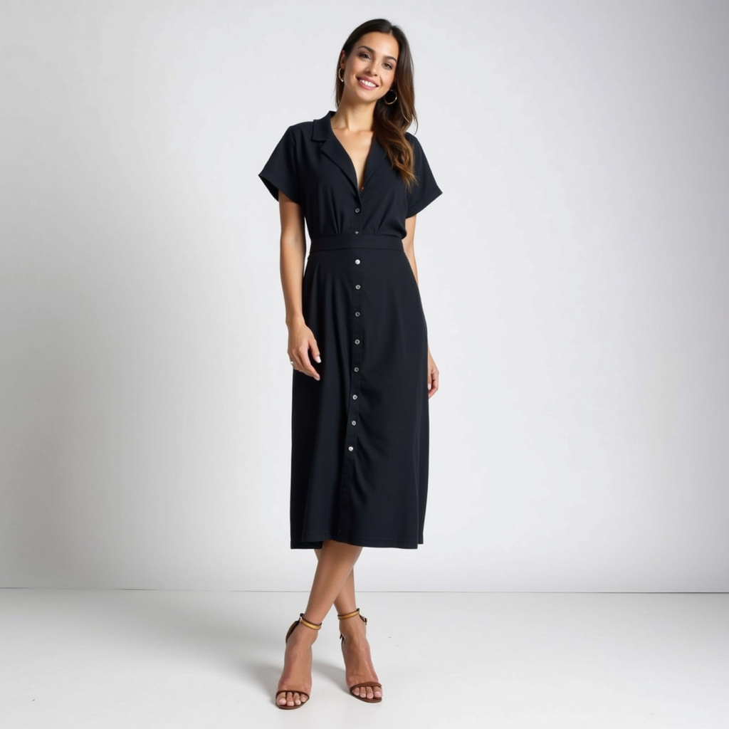 Elegant kjole i denim