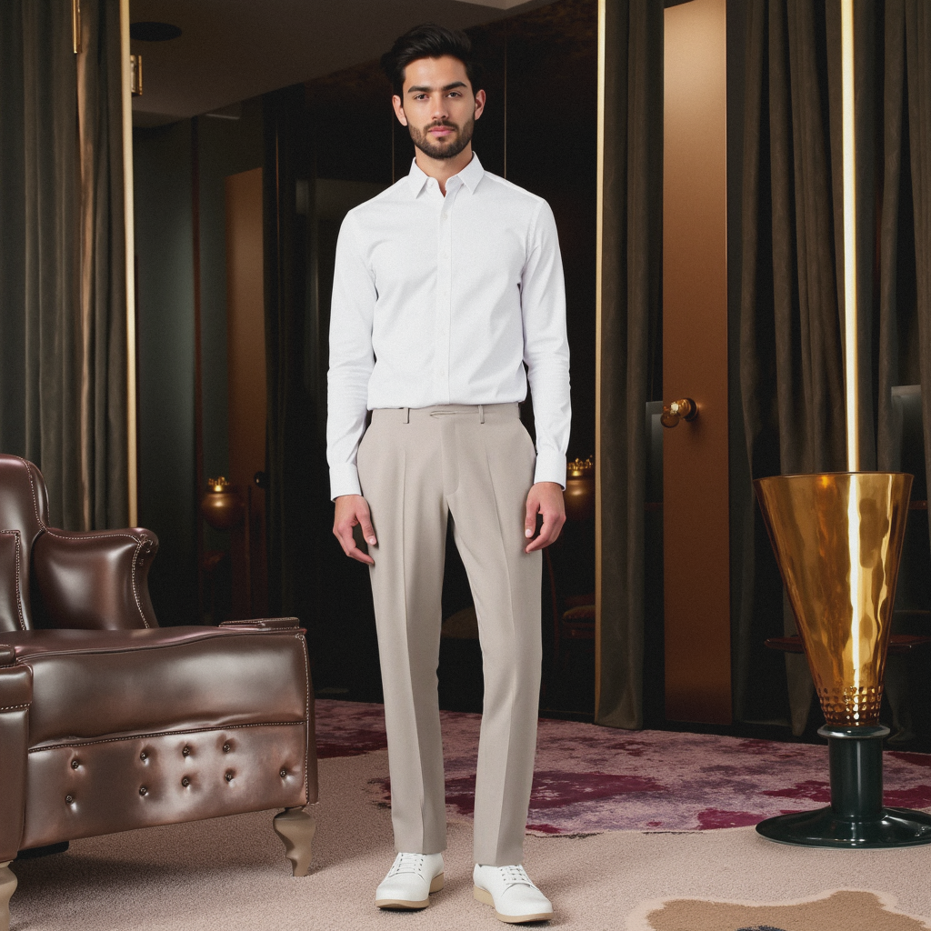 Anti-Wrinkle Casual Trousers