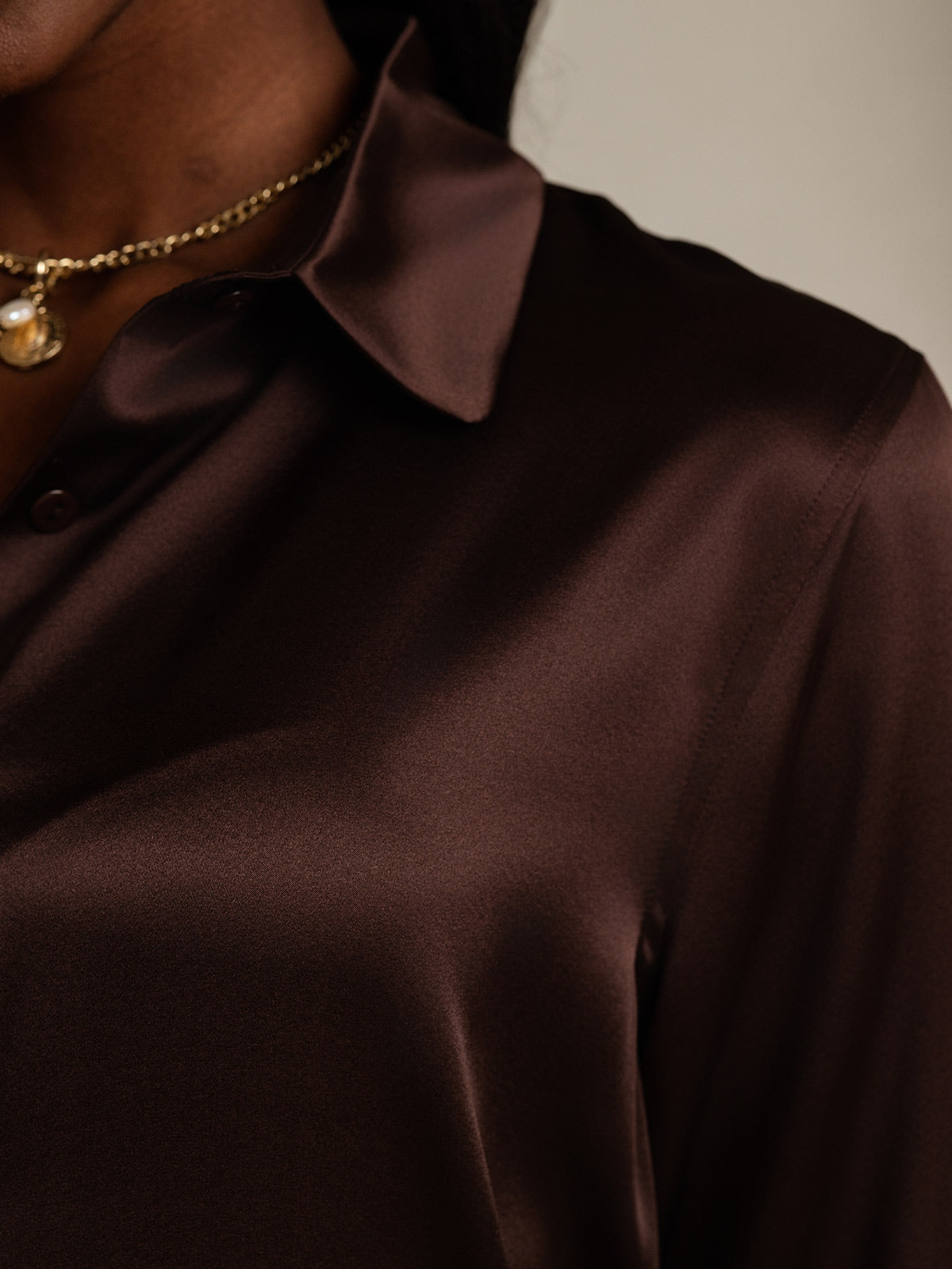 Silky Velvette Collared Top