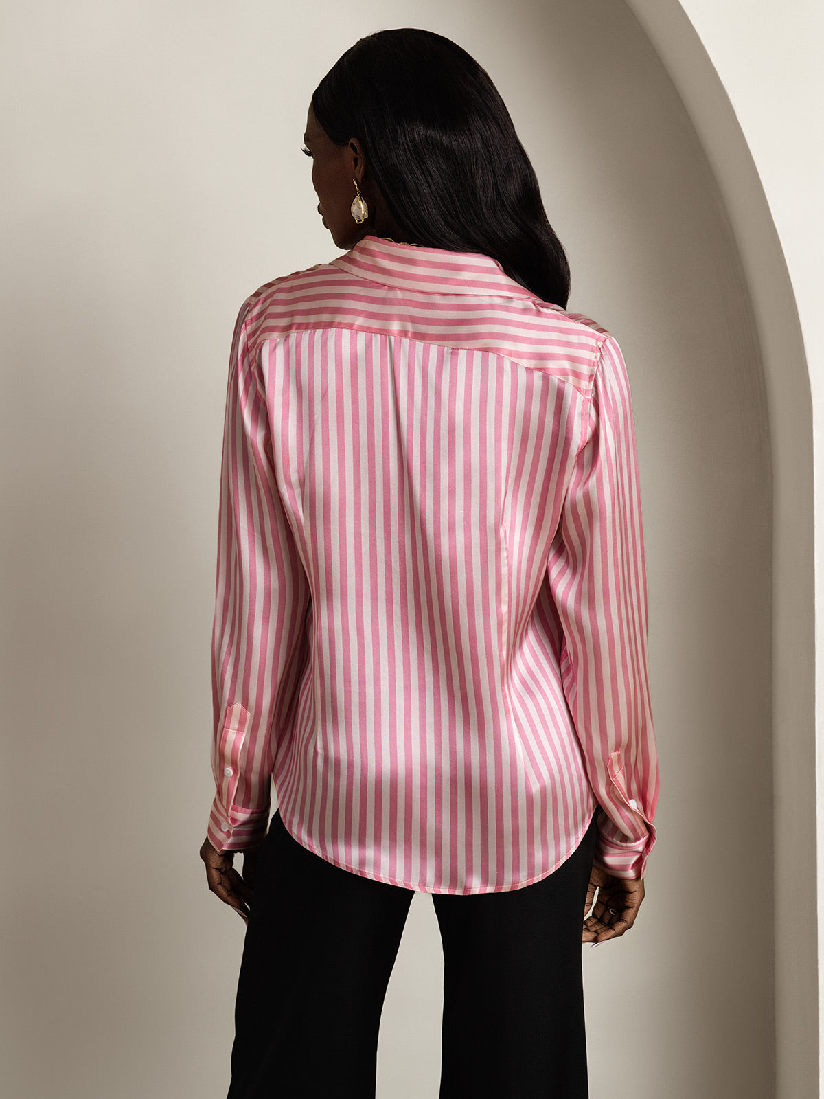 Silky Velvette Collared Top