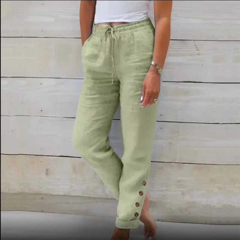 Linen Trousers Stretchy