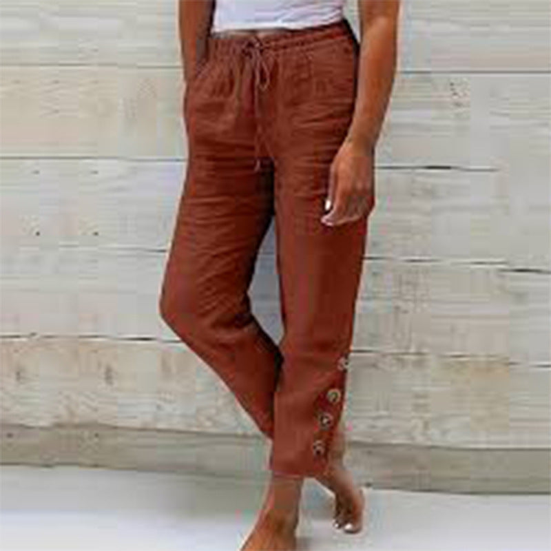 Linen Trousers Stretchy