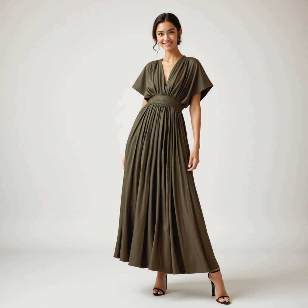 Casual Pleated Dress