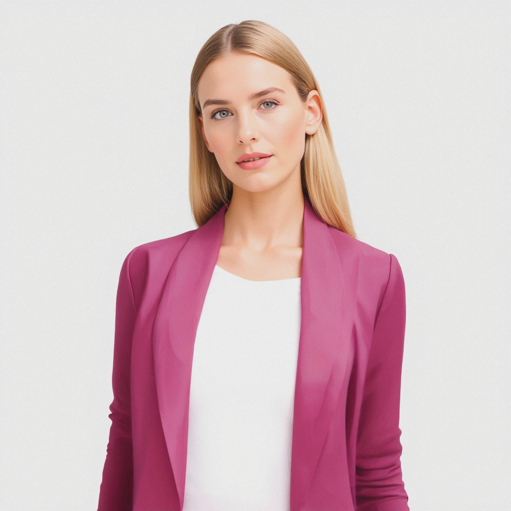 VelVette Modern Elegant Blazer Pink-Red