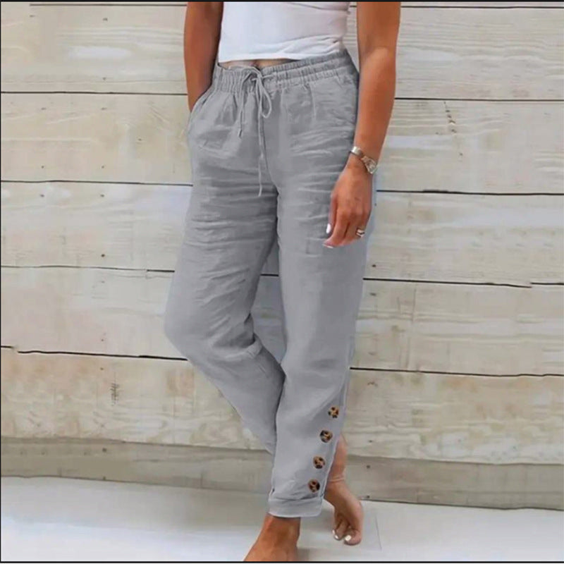 Linen Trousers Stretchy
