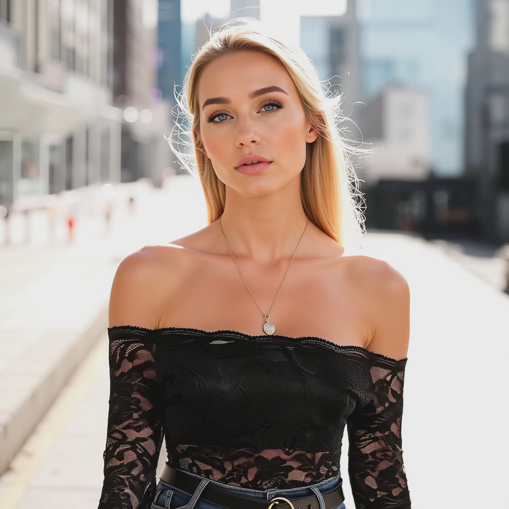 VelVette Floral Lace Top Black